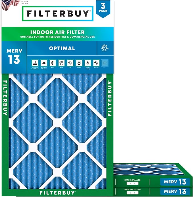 Filterbuy 14x36x1 Air Filter MERV 13 Optimal Smoke & Allergy Defense, by Filterbuy