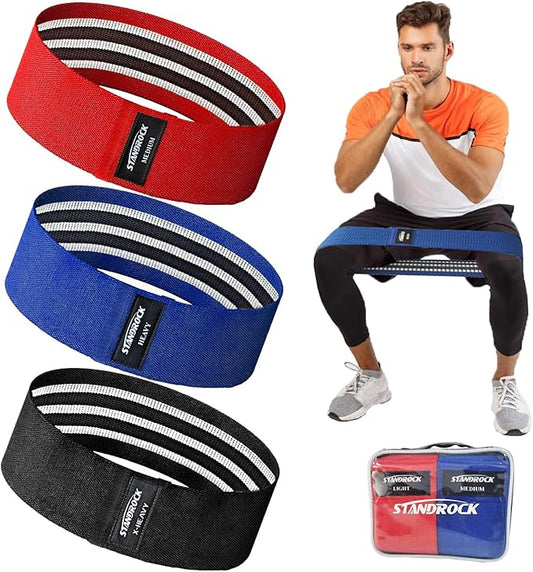 Fabric Resistance Bands for Working Out, 3 and 4 Levels Booty Bands Long Resistance Bands for Women and Men | Elastic Bands for Exercise Bands Resistance Workout Bands Resistance-FlexoryFit