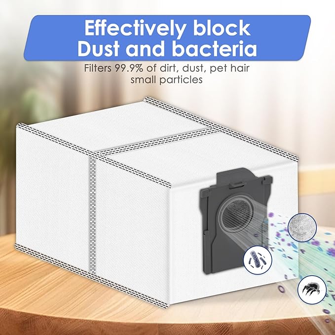 (22 Pack) X50 Ultra Replacement Parts for Dreame L50 Ultra/ L40S Pro Ultra/ X50 master Robot Vacuum Cleaner, 2 Roller Brushes, 6 Side Brushes, 5 Dust Bags, 5 HEPA Filters, 4 Mop Pads, Accessories Kit