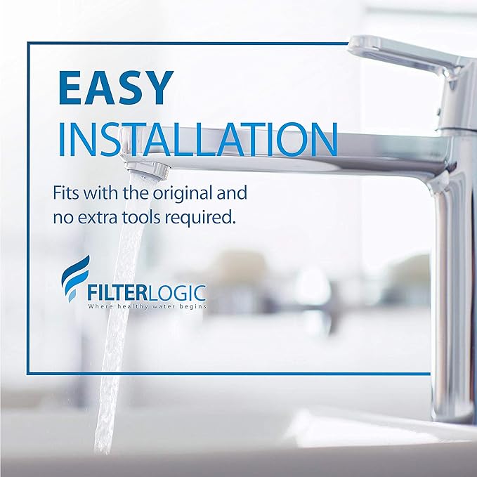 Filterlogic 3US-PF01 Replacement Filter, Replacement for Filtrete® 3US-PF01, 3US-MAX-F01H, 3US-PF01H, Delta RP78702, Manitowoc K-00337, K-00338, HF20, HF25, HF27, HF25-S, HF20-I, Pack of 1