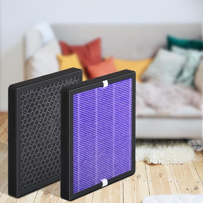 R1 P1801 P1802 Filter Replacement Compatible with YIOU R1 P1802 & Elechomes P1801, for Pet-Raising Families, Purple, 2 Pack