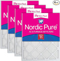 Nordic Pure 16x20x1 (Actual Size: 15 1/2 x 19 1/2 x 3/4) Tru Mini Pleat MERV 11 AC Furnace Air Filters – 2.5X More Media for Extended Durability & Superior Filtration - 4 Pack