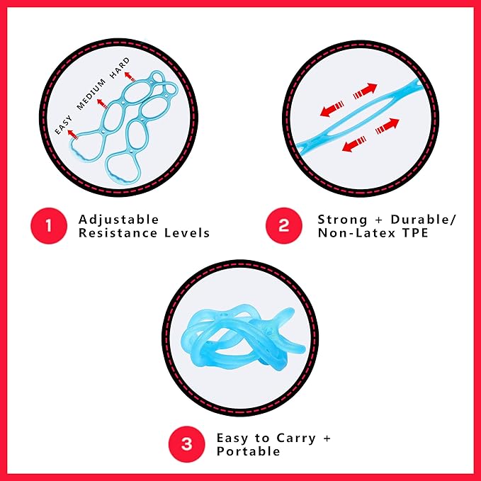 Walk at Home Workout Bands 7 Ring Adjustable Resistance Bands for Working Out Home Workout Walking Exercise Workout Bands Fitness Program Exercise Bands Stretch Bands for Recovery-FlexoryFit