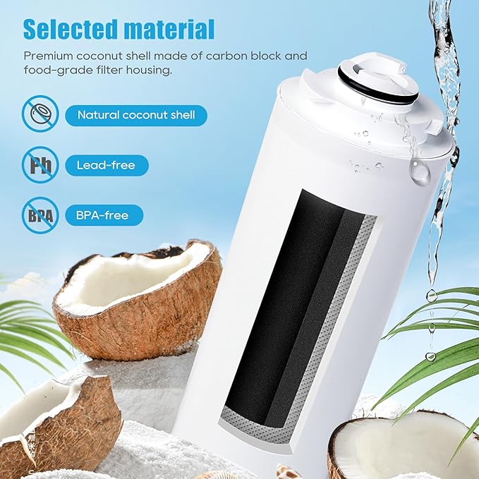 51300/C, Replacement for Elkay 51300/C, Replacement 55898C Filters, Replacement Bottle Stations Compatible with Ezh2o Filter ERF750, 55898C, EWF3000(No Chip 6-Pack)