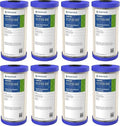 Pentair Pentek ECP20-BB Big Blue Sediment Water Filter, 10-Inch, Whole House Heavy Duty Pleated Cellulose Polyester Replacement Cartridge, 10" x 4.5", Blue End-Cap, 20 Micron, Pack of 8