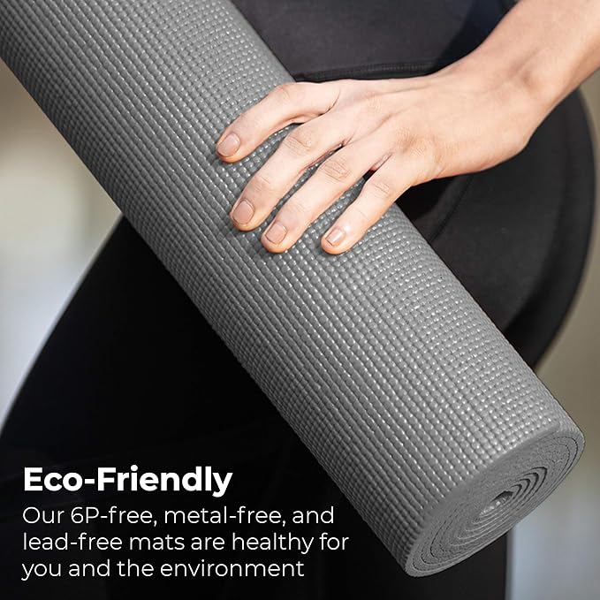 Hello Fit 10-Pack Yoga Mat, 68" x 24" Non Slip Exercise Mat, 4mm Thick Gym Mat for Fitness and Stretching, Bulk Non Toxic Yoga Mats for Schools and Studios-FlexoryFit