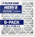Filter King 11.25x11.25x2 Air Filter | 6-PACK | MERV 8 HVAC Pleated A/C Furnace by FilterKing