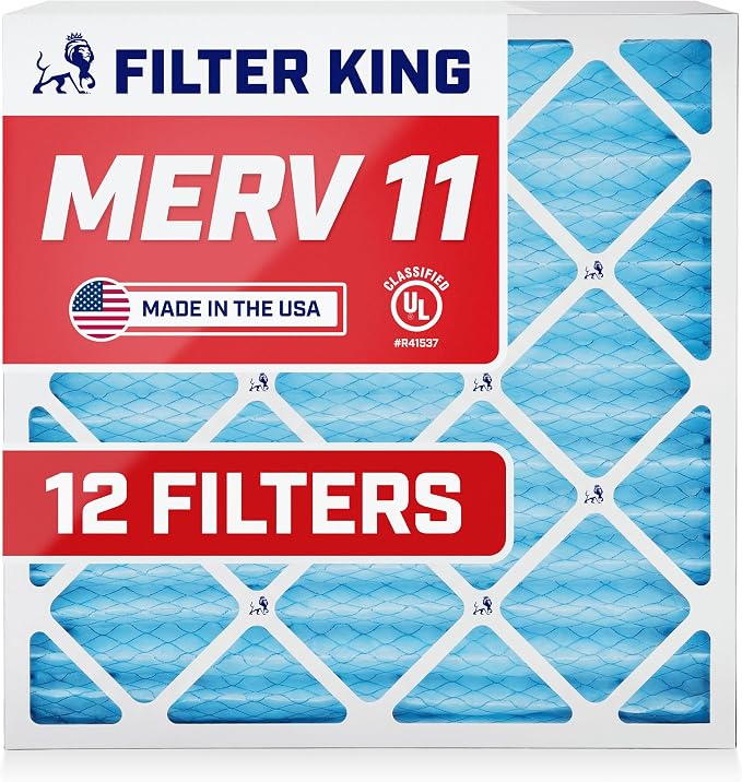 Filter King 13x20x1 Air Filter | 12-PACK | MERV 11 HVAC Pleated A/C Furnace by FilterKing