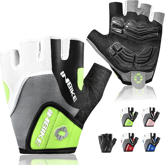 INBIKE 5mm Padded Half Finger Bike Bicycle Cycling Gloves-FlexoryFit