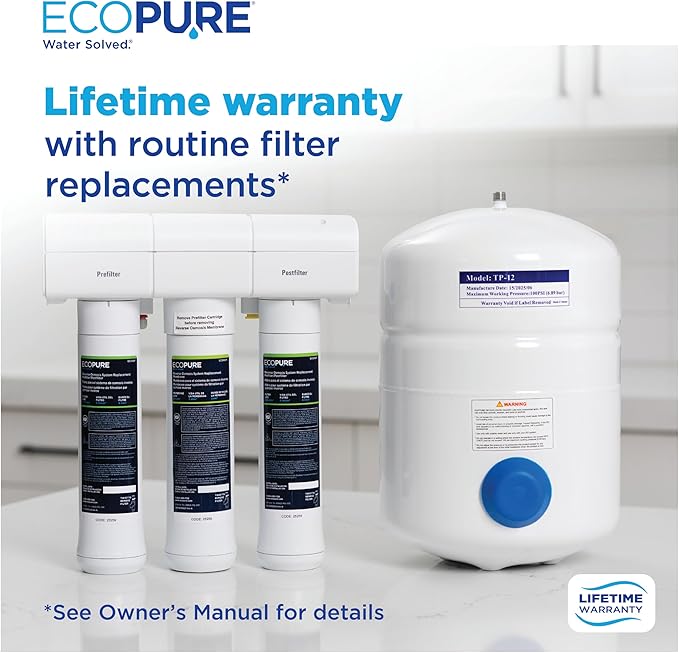 EcoPure ECOP30 Premium Reverse Osmosis System – Under Sink Drinking Water - Image 2