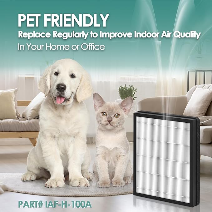 Idylis Air Purifier Replacement Filter A for Filtrete FAP-C01-A and Idylis AC-2119 IAP-10-100 IAP-10-150 IAPC-40-140 Air Purifier with Idylis Filter IAF-H-100A Size A, 2 H13 HEPA & 4 Carbon Pre-filter