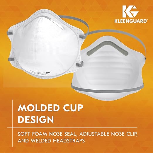 Kleenguard™ 3300 Series N95 Particulate Respirator (54625), RA3315 Molded Cup Style, NIOSH-Approved, Regular Fit, White (20 Respirators/Box)-FlexoryFit