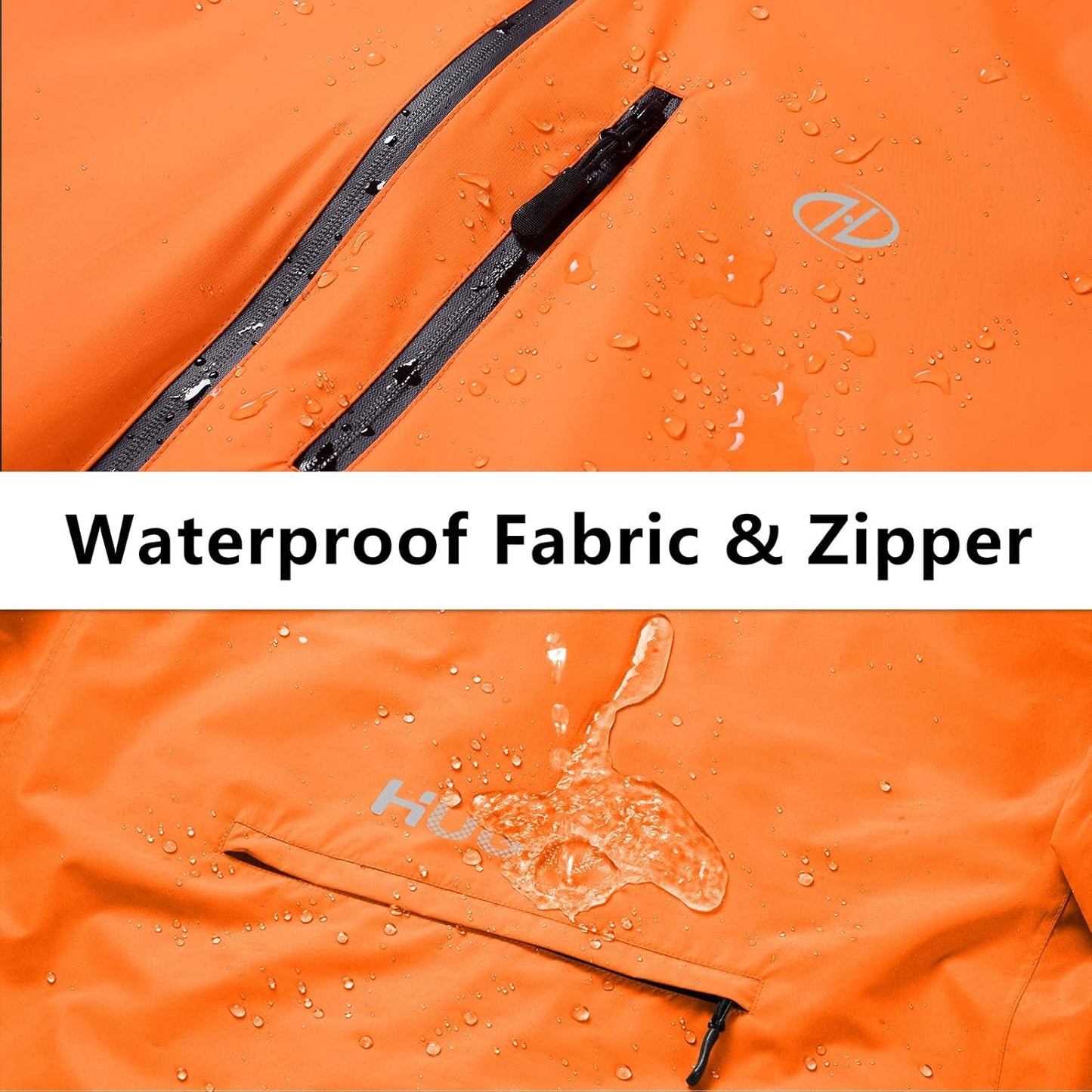 Men's Cycling Running Rain Jacket Lightweight Waterproof Biking Hiking Windbreaker Raincoat Reflective Packable