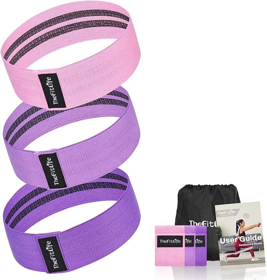 TheFitLife Resistance Exercise Bands for Women - Fabric Workout Bands for Booty, Hip, Glute, Leg, Thigh, Squat, Butt Lift Excersize and Fitness Loop Bands for Home Gym-FlexoryFit