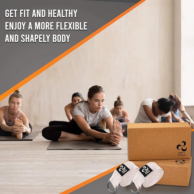 2-PACK or 5-PACK Yoga Exercise Adjustable Straps 8Ft | BONUS eBook | with Durable D-Ring For Pilates & Gym Workouts | Hold Poses, Stretch, Improve Flexibility & Maintain Balance-FlexoryFit
