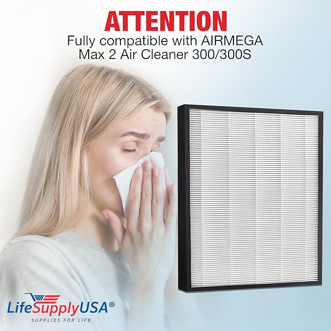 True HEPA Max2 Filter AP-1515-FP | Fits Coway Airmega 300 / 300S Air Purifiers by LifeSupplyUSA