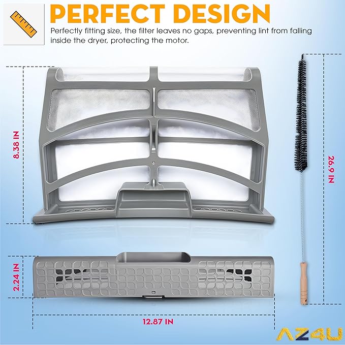 AZ4U Upgraded W10859086 Dryer Lint Screen Filter Replacement W10608811 W10701353 For Whirlpool, Maytag dryer lint filter replacement, Kenmore Dryer parts W10859086, W10608811, W10701353, AP5999318