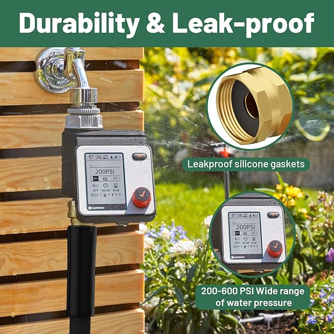 Short Garden Hose 5 ft x 5/8" Female to Female, Heavy Duty Small Water Hose Extend Connector, Leak-Free Connections Hybrid Rubber Leader Hose with 3/4" Double GHT Fittings, Black