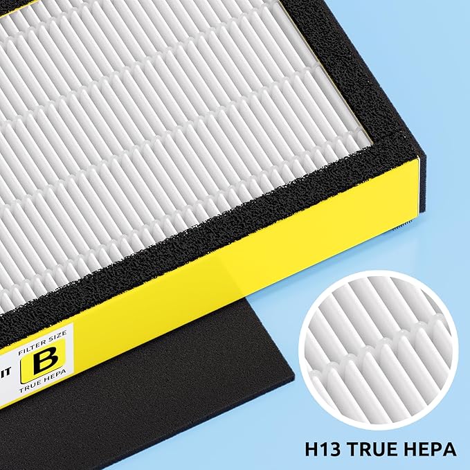 FLT4825 HEPA Filter B Replacement for Guardian Technologies AC4825E AC4300 AC4900 AC4850 Air Purifiers – 3 True HEPA Filters & 9 Carbon Filters, HEPA Pure Version