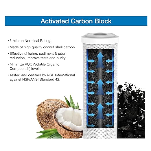 Duo S2 External 2-Stage RV Fresh Water Filter System, High Flow, NSF Housings, 3/4" GHT Stainless Steel Fittings, Reduce Sediment, Chlorine, Odor, Heavy Duty Free-Standing Chassis, White