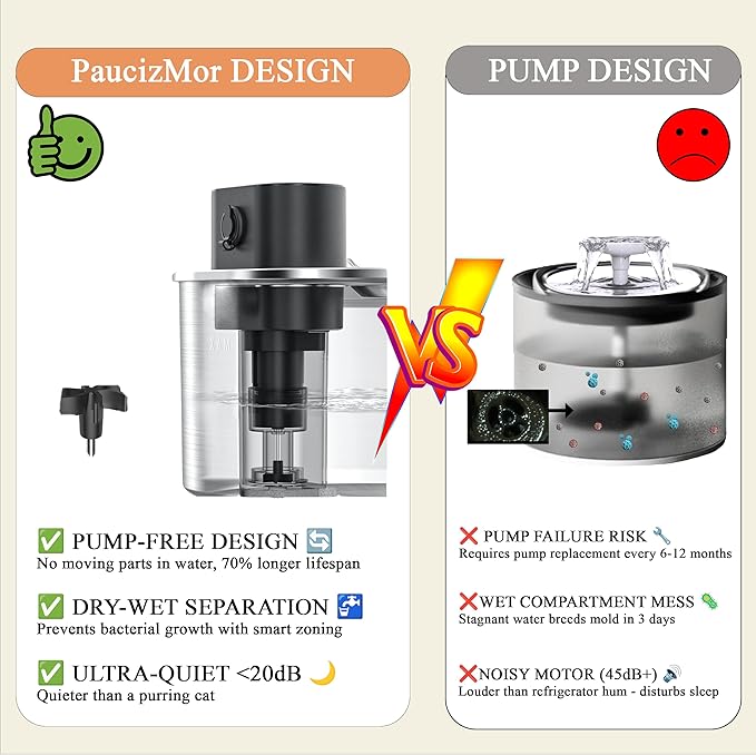 Cat Water Fountain Filters, 108oz/3.2L Adjustable Dog and Cat Replacement Filters, 6 Pack for Stainless Steel Water Fountains