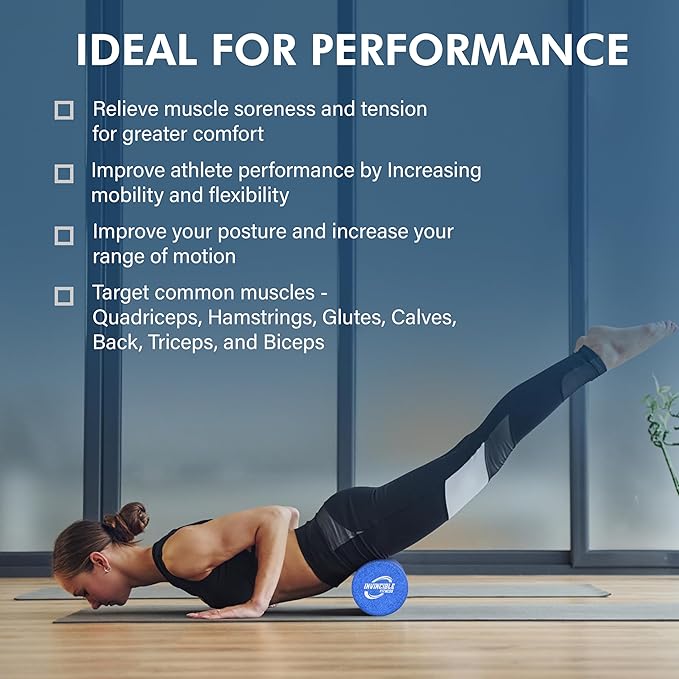 Invincible Fitness EPP Foam Roller for Deep Tissue Massage – Enhance Recovery, Relieve Pain, and Boost Mobility for a Stronger, Healthier You (Blue)-FlexoryFit