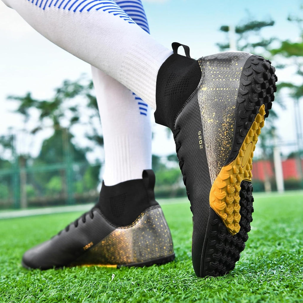 Soccer Cleats for Mens Womens Indoor Soccer Shoes Unisex Baseball Turf Shoes Youth Rugby Shoes Adult AG FG TF Football Boots Wide Training Sneaker