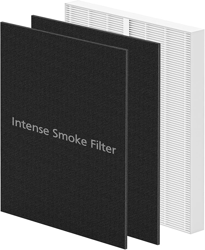 AP-1512HH & 200M Filter Compatible with Coway Airmega AP-1512HH and 200M Air Purifiers, Compared to Part # 3304899, 1 Efficient Filter and 2 Intense Smoke Pre-Filters, Black