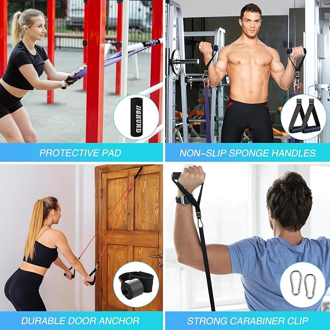 Resistance Bands Set, Pull Up Assistance Bands Pull Up Bands Exercise Bands for Men Women, Workout Bands for Working Out, Muscle Strength Training, Body Stretching-FlexoryFit