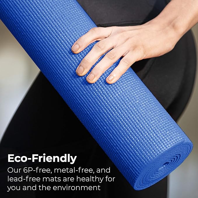 Hello Fit 10-Pack Yoga Mat, 68" x 24" Non Slip Exercise Mat, 4mm Thick Gym Mat for Fitness and Stretching, Bulk Non Toxic Yoga Mats for Schools and Studios-FlexoryFit