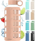 purifyou 40oz / 32oz / 22oz / 12oz Borosilicate Glass Water Bottle with Time & Volume Markers, Silicone Sleeve, Stainless Steel Lid | Reusable Glass Bottle for Water & Juice (22oz Hazelnut)