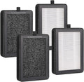 4 Pack LV-H128 Replacement Filter for Levoit Air Purifier, Compatible with LV-H128 / PUURVSAS (HM669A) / ROVACS (RV60) Air Purifier, 3 in 1 True HEPA Filtration System