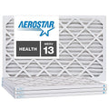 Aerostar 20x25x1 MERV 13 - 4 Count - Pleated HVAC, Furnace & Air Conditioner Filters - Removes Bacteria, Dust, Cold & Flu Germs, Lint, Mold, Pet Dander, Allergy-Causing Pollen, Smog, Smoke & Viruses