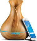Smart WiFi Wireless Essential Oil Aromatherapy Diffuser - Works with Alexa & Google Home – Phone App & Voice Control - 400ml Ultrasonic Diffuser & Humidifier - LED & Timer Settings