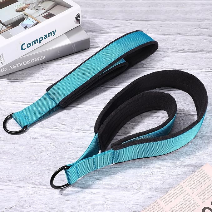 TOBWOLF Pilates Straps - Double Loop D-Ring Straps for Reformer, Padded, Home Gym Workout-FlexoryFit