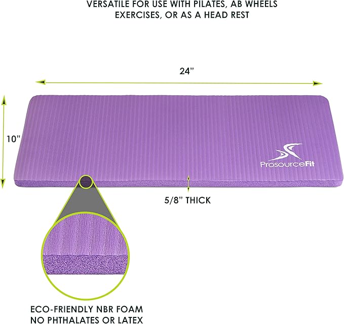 ProsourceFit Extra Thick Yoga Knee Pad and Elbow Cushion 15mm (5/8”) Fits Standard Mats for Pain Free Joints in Yoga, Pilates, Floor Workouts-FlexoryFit