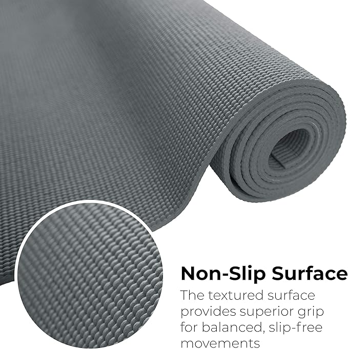 Hello Fit 10-Pack Yoga Mat, 68" x 24" Non Slip Exercise Mat, 4mm Thick Gym Mat for Fitness and Stretching, Bulk Non Toxic Yoga Mats for Schools and Studios-FlexoryFit