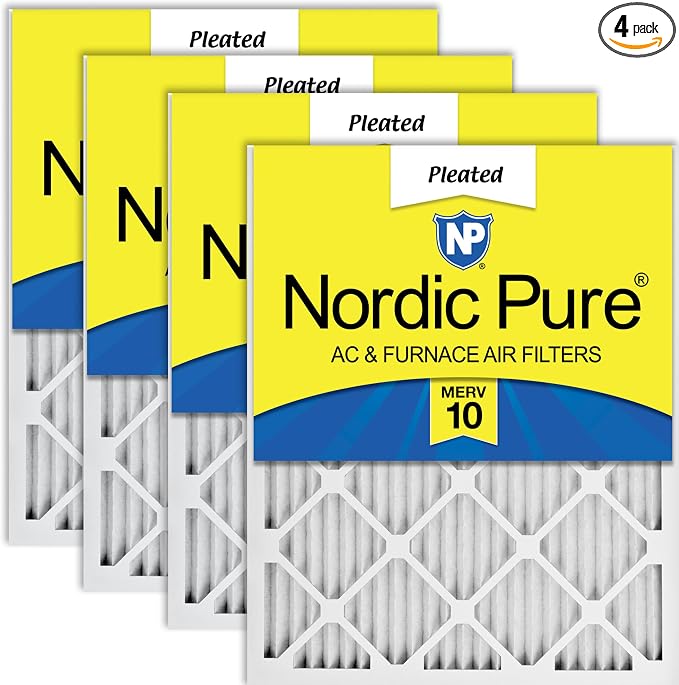 Nordic Pure 15x20x1 Pleated MERV 10 Air Filters 4 Pack by NordicPure
