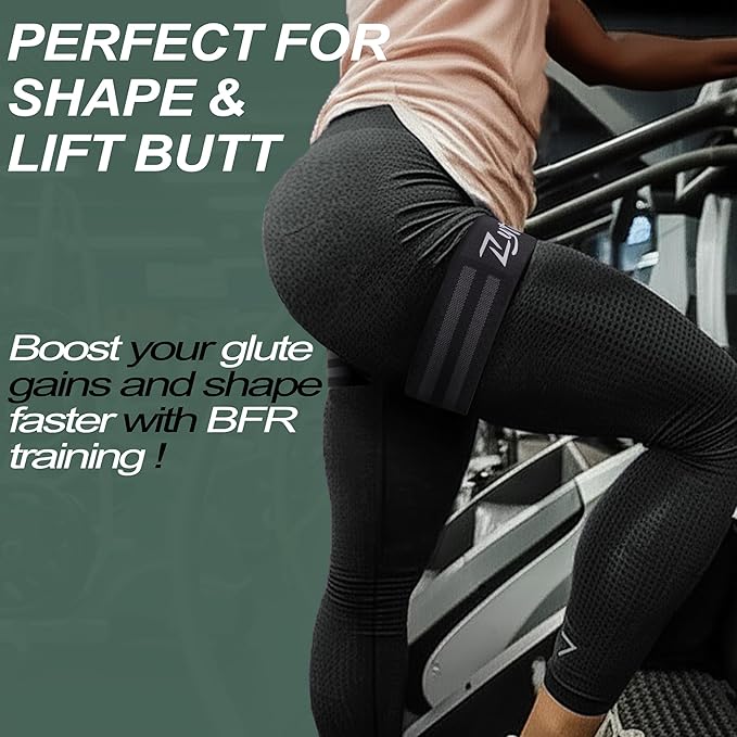 BFR Occlusion Bands for Women Legs Glutes Hip Building, Comfortable Elastic Booty Bands for Blood Flow Training Workouts Fast to Lift Your Butt,Squat,Thigh,Fitness-FlexoryFit