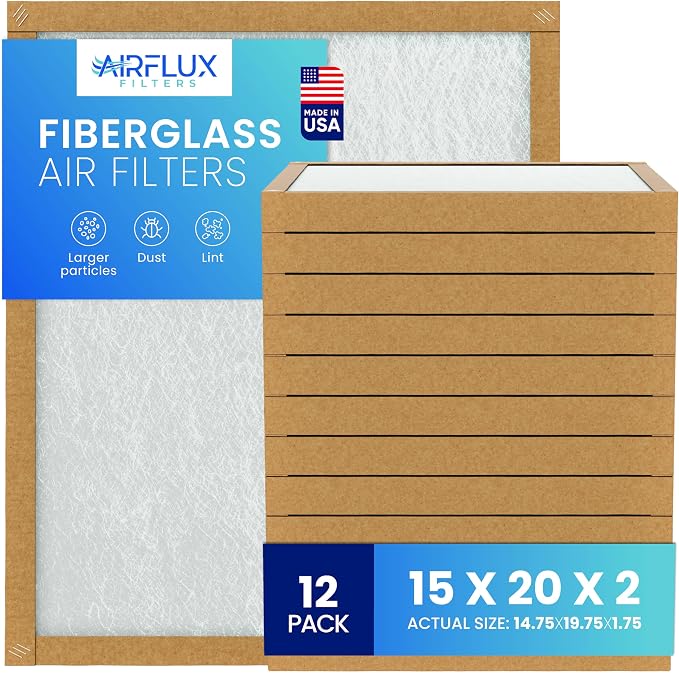 Fiberglass Air Filter -15x20x2Air Filter 12 Pack by Unknown