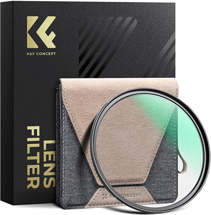 K&F CONCEPT 82mm Black Diffusion 1/8 Filter Mist Cinematic Effect Black by KFCONCEPT