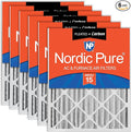 Nordic Pure 20x24x4 (19_3/8 x 23_3/8 x 3_5/8) Pleated Air Filters MERV 15 Plus Carbon 6 Pack