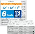 LotFancy 12x12x1 Air Filter MERV 13 Precision Defense (6-Pack) Electrotatic Pleated HVAC Furnace Filters, Replacement for Home AC & Heating Systems
