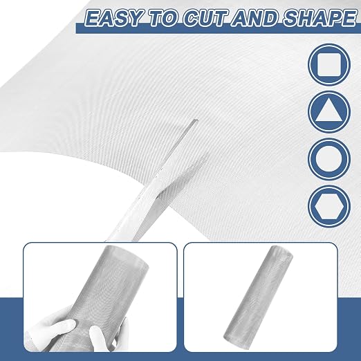 uxcell 100 Mesh 118" x 10" Woven Wire Mesh, 316 Stainless Steel Air Vent Filter - Image 4