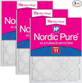 Nordic Pure 24x30x1 (23 1/2 x 29 1/2 x 3/4) Tru Mini Pleat MERV 11 AC Furnace Air Filters 3 Pack