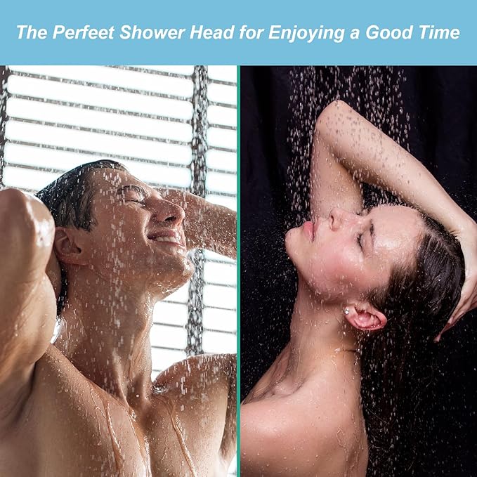OFFO Filtered Shower Head, 20 Stage Shower Filter Head for Hard Water with Pause Mode, 9 Modes High Pressure Shower Head with Filter for Remove Chlorine and Harmful, Brushed Nickel