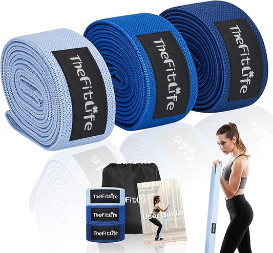 TheFitLife Resistance Exercise Bands for Women - Fabric Workout Bands for Booty, Hip, Glute, Leg, Thigh, Squat, Butt Lift Excersize and Fitness Loop Bands for Home Gym-FlexoryFit