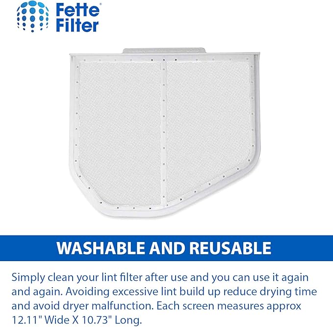 W10120998 Dryer Lint Screen Filter Replacement Part Compatible with Whirlpool Kenmore Maytag Roper Dryers - Replaces W10049360 PS1491676 8066170 W10049370 AP3967919 W10596627 2 QTY