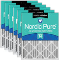 Nordic Pure 20x20x4 Pleated Air Filters MERV 14 Plus Carbon 6 Pack by NordicPure