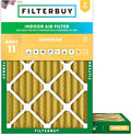 Filterbuy 10x17x2 Air Filter MERV 11 Allergen Defense (2-Pack), Pleated Outer Filters Replacement for WEN 3410/90243-027-2 Air Filtration System (Actual Size: 9.69 x 16.56 x 1.75 Inches)